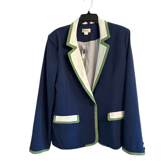 Anthropologie Maeve Colorblock Blazer
color Navy  Size XL - Picture 5 of 8
